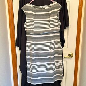 Striped dress, w silver belt